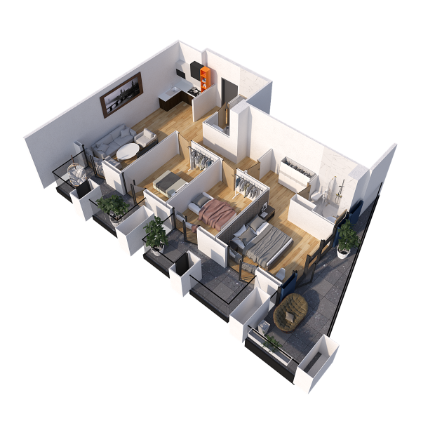 ბინა N273   სართული 15