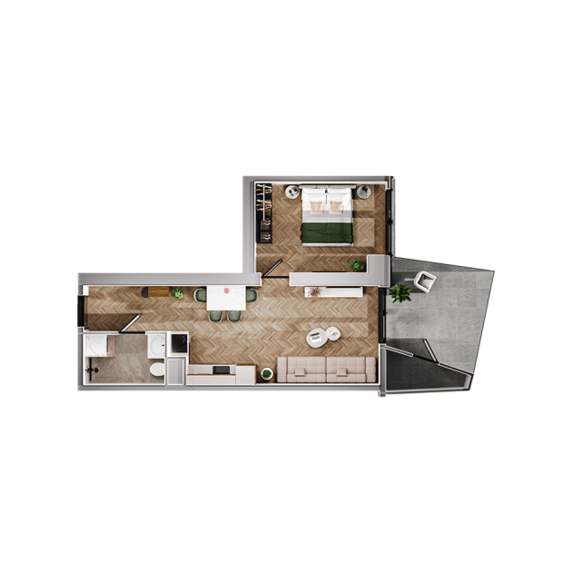 ბინა N46   სართული 8